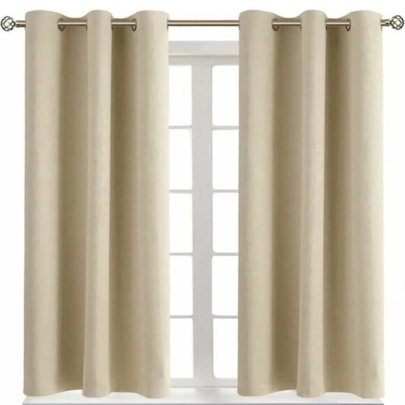 BGment Room Darkening Thermal Insulated Drapes, 2 Panels, 38x45 - Picture 3 of 3